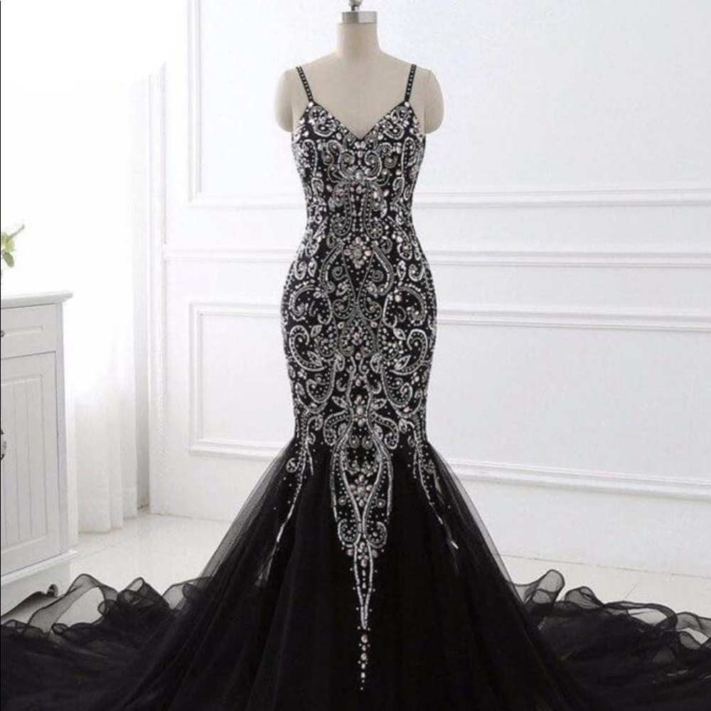 Formal gown with train